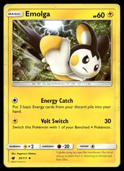 Emolga 35/111 Pokemon Card Crimson Invasions Uncommon Lightly Played JC - Image 1