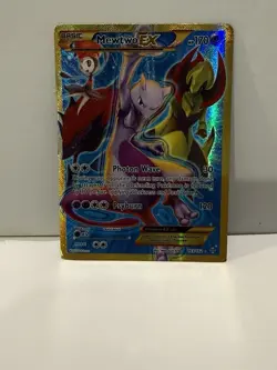 Pokemon Mewtwo EX TCG Full Art Holo Card 163/162 XY Breakthrough Secret Rare - Image 1