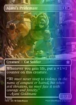 MTG Magic the Gathering Ajani's Pridemate (293/789) Foundations LP FOIL - Image 1