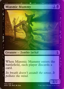 MTG Magic the Gathering Miasmic Mummy (100/347) Amonkhet LP FOIL - Image 1