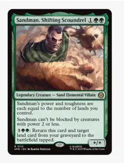 Sandman, Shifting Scoundrel | MTG Marvel Legendary Villain Lands Matter | Rare - Image 1