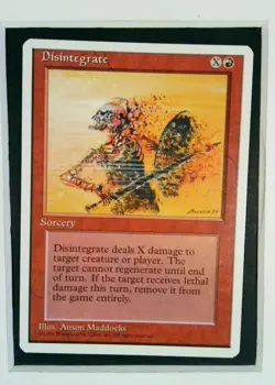 Disintegrate Common 4th Edition 1995 Magic The Gathering MTG HP - Image 1
