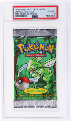 1999 Wotc-Pokemon Jungle Foil (Belgium) Jungle Foil Pack Scyther # PSA 10 - Image 1
