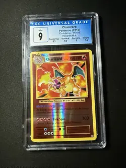 Pokemon Charizard 11/108 Evolutions Reverse Holo CGC 9 2016 150 HP TCG Card - Image 1