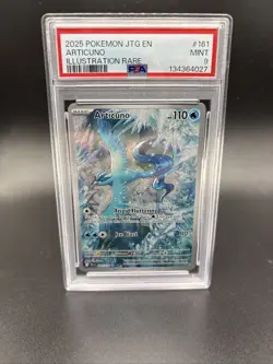 ARTICUNO 2025 POKEMON JOURNEY TOGETHER ILLUSTRATION RARE 161/159 PSA 9 - Image 1