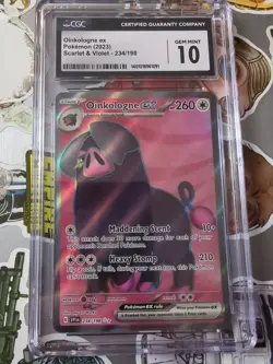 Pokemon : SV SCARLET & VIOLET OINKOLOGNE ex 234/198 FULL ART SECRET RARE CGC 10 - Image 1