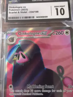 Pokemon : SV SCARLET & VIOLET OINKOLOGNE ex 234/198 FULL ART SECRET RARE CGC 10 - Image 3