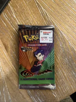 Vintage Pokemon WOTC Booster Pack Gym Challenge Koga Art OPENED EMPTY - Image 1