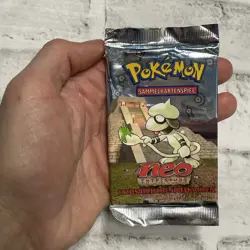 Vintage Pokemon Neo Discovery Smeargle Pack - Artwork - OPENED EMPTY Vtg GERMAN - Image 2