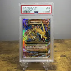 M Charizard EX Ultra Rare Pokemon TCG Evolutions 13/108 PSA 9 MINT - Image 1