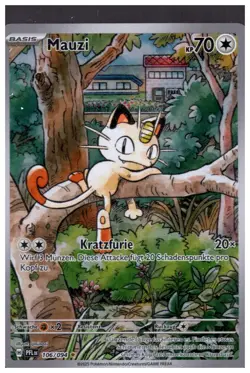 Mauzi PFL 106/094 Illustration Rare Fatale Flammen 2025 Pokemon GER - Image 1