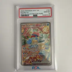 2025 POKEMON WHT EN-WHITE FLARE SPECIAL ILLUSTRATION RARE #167 KELDEO EX PSA 10 - Image 1