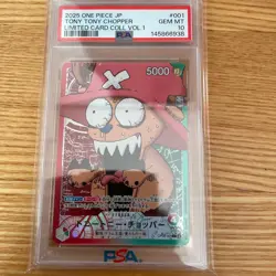 PSA 10 Tony Tony Chopper One Piece Base Shop Limited Card Collection OP08-001 - Image 1