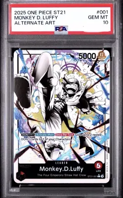 2025 One Piece ST21 #001 Monkey D,Luffy Alternate Art PSA 10 GEM MINT - Image 1