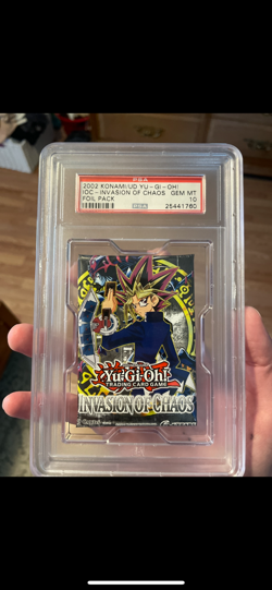 Yugioh! invasion of chaos unlimited booster pack psa 10 MINT - Image 1