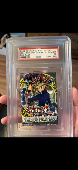 Yugioh! invasion of chaos unlimited booster pack psa 10 MINT - Image 2