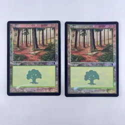 MTG Forest Odyssey X2 Foil Magic The Gathering TCG Cards #347/350 - Image 2