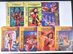 Marvel Overpower 7 Card Lot Scarlet Witch Witchcraft Spontaneous Combustion Cha - Image 1