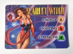 Marvel Overpower 7 Card Lot Scarlet Witch Witchcraft Spontaneous Combustion Cha - Image 2