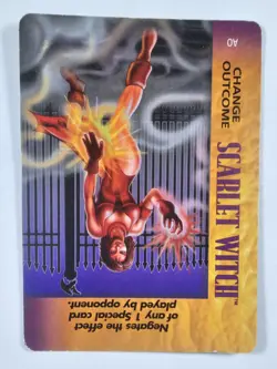 Marvel Overpower 7 Card Lot Scarlet Witch Witchcraft Spontaneous Combustion Cha - Image 3