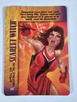 Marvel Overpower 7 Card Lot Scarlet Witch Witchcraft Spontaneous Combustion Cha - Image 4
