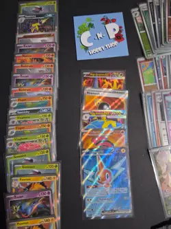 Pokemon Phantasmal Flames 190 Card Lot. Full arts, Holos, Reverses, + 63 codes - Image 2