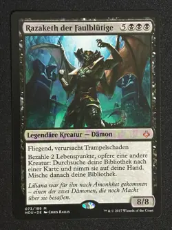 1x MTG Razaketh, the Foulblooded (German) - Hour of Devastation (HOU) #73 - Image 1