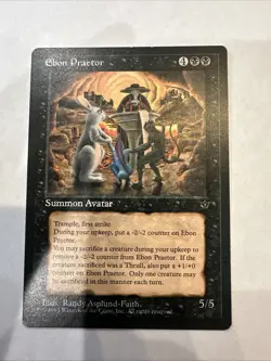 Ebon Praetor Fallen Empires Regular MTG Magic the Gathering NM Near Mint - Image 1