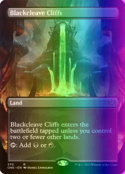 MTG Blackcleave Cliffs (370/530) Phyrexia All Will Be One LP FOIL - Image 1