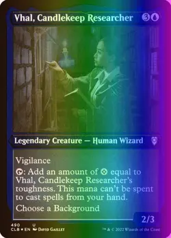 Vhal, Candlekeep Researcher (490/1080) CLB LP FOIL - Image 1