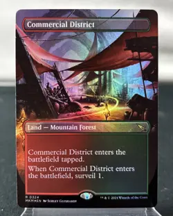 Magic The Gathering (MTG) Commercial District Borderless Foil (324) - Image 1