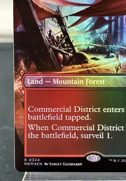 Magic The Gathering (MTG) Commercial District Borderless Foil (324) - Image 5