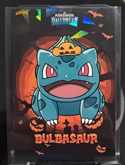 Rare Pokemon Halloween Full Art Bulbasaur Database Low Pop Card 🎃 (a) - Image 1