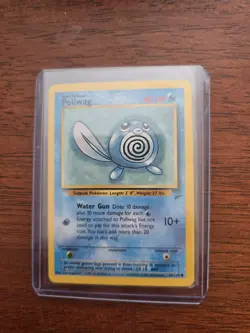 POLIWAG 88/130 VINTAGE WOTC Pokemon Card BASE SET 2 Never Played - Image 1