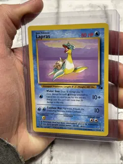 Pokemon TCG - Lapras - 25/62 Rare Unlimited - Fossil Unlimited LP+ Vintage Card - Image 2