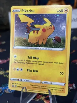 2020 Pokemon SWSH Black Star Promo Pikachu #SWSH039 W/ Swirl & Holo Bleed Wow!! - Image 4