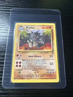 Rhydon 59/130 Base Set 2 WOTC Vintage Pokemon - Image 1