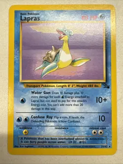 Pokemon - Lapras [1999 Wizards] #25/62 Rare (NM-MT) - Fossil Set (A) - Image 1