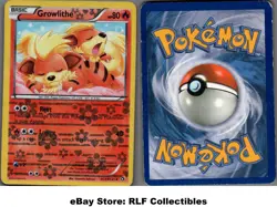 2013 Pokemon, Legendary Treasures, #RC4/RC25 Growlithe, Holo Uncommon - Image 1