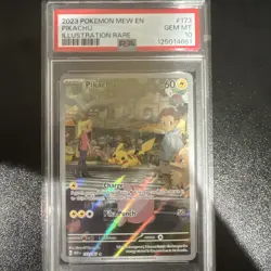 2023 POKEMON MEW EN-151 ILLUSTRATION RARE #173 PIKACHU PSA 10 - Image 1