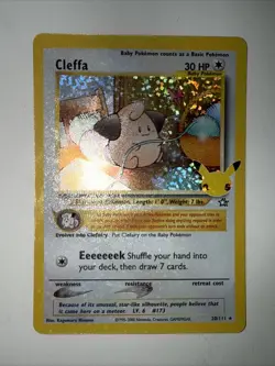 Pokemon Cleffa 20/111 Celebrations Classic Collection Holo Rare Card MINT! - Image 1