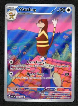 Watchog 153/086 - Pokemon White Flare Illustration Rare IR Full Art Holo Foil NM - Image 1