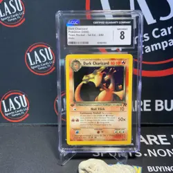2000 POKEMON 1ST EDITION TEAM ROCKET DARK CHARIZARD HOLO 4/82 CGC 8 - Image 1