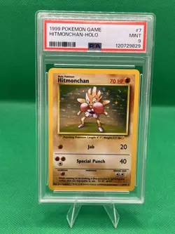 Pokemon TCG Hitmonchan Holo 7/102 Base Set 1999 PSA 9 Mint 🍃 - Image 1