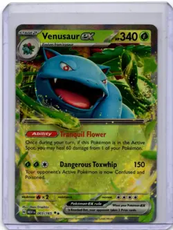 Pokemon Venusaur ex 003/165 Holo Double Rare Scarlet & Violet 151 NM - Image 1