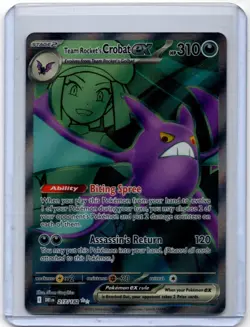 Pokemon Team Rocket's Crobat ex 217/182 Ultra Rare Destined Rivals NM - Image 1