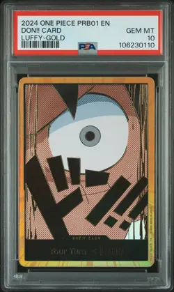 PSA 10 One Piece English DON CARD Gold MONKEY D LUFFY Big Eye GEM MINT - Image 1