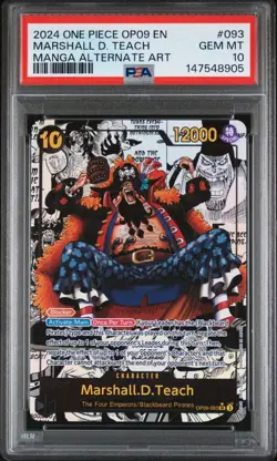 Marshall D. Teach PSA 10 - OP09-093 - Manga Alternate Art - One Piece TCG - Image 1