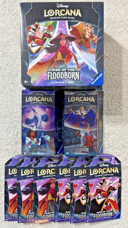 DISNEY LORCANA RISE OF THE FLOODBORN ILLUMINEERS TROVE BOX STARTER DECKS PACKS - Image 1