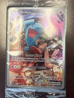 Pokemon Team Rocket's Wobbuffet 203 SVP Scarlet & Violet Promo Holo Card Sealed - Image 2
